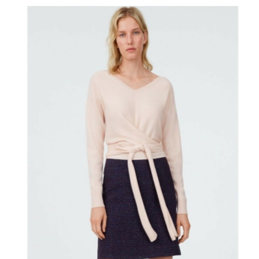 Club Monaco,‎ Haylen Cashmere Sweater,  Soft Pink, Size XS